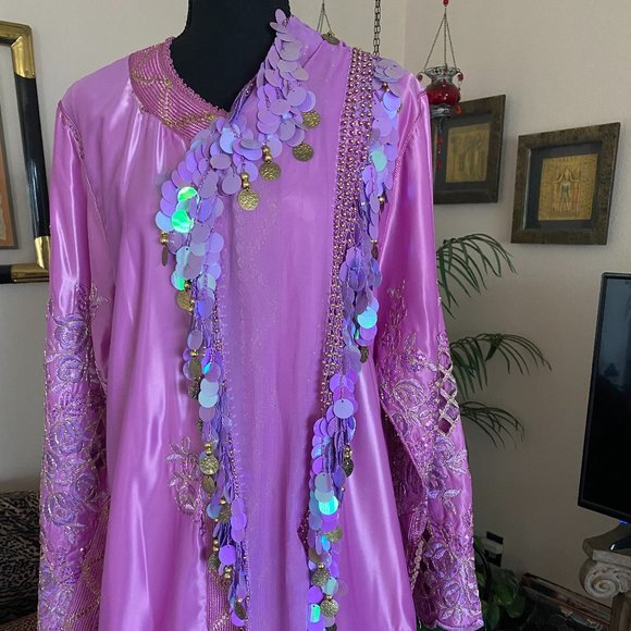 TRADITIONAL WEDDING KAFTAN WITH SCARF/COSPLAY/HALLOWEEN - Picture 3 of 10